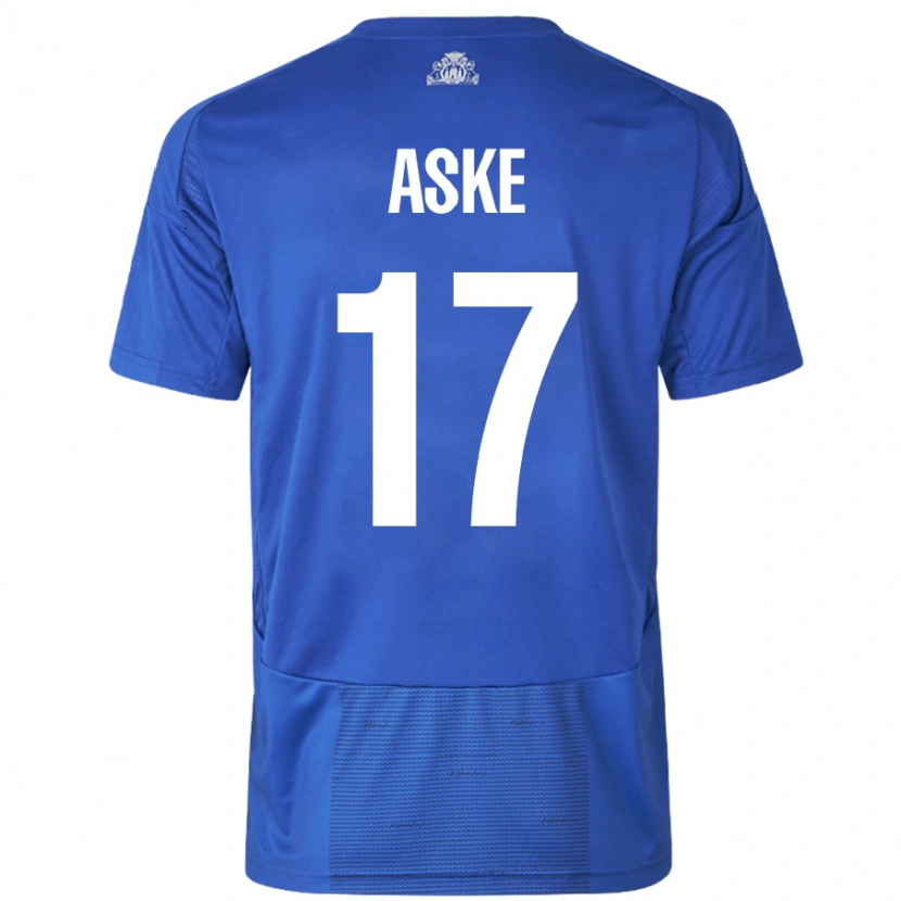 Danxen Kinder Aske Christensen #17 Weiß Blau Auswärtstrikot Trikot 2024/25 T-Shirt Schweiz