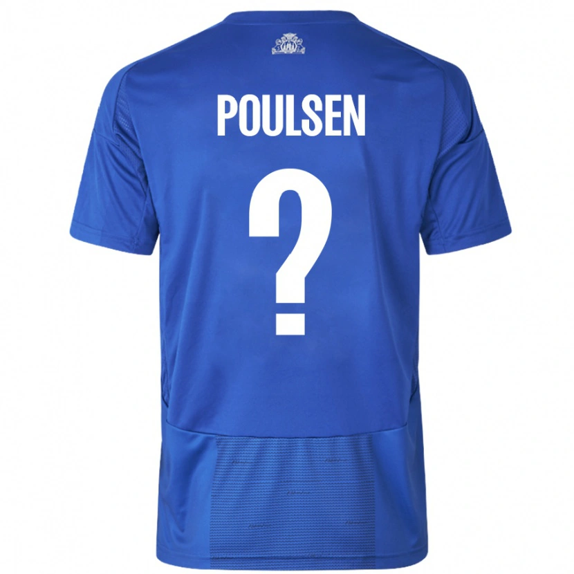 Danxen Kinder Xander Poulsen #0 Weiß Blau Auswärtstrikot Trikot 2024/25 T-Shirt Schweiz