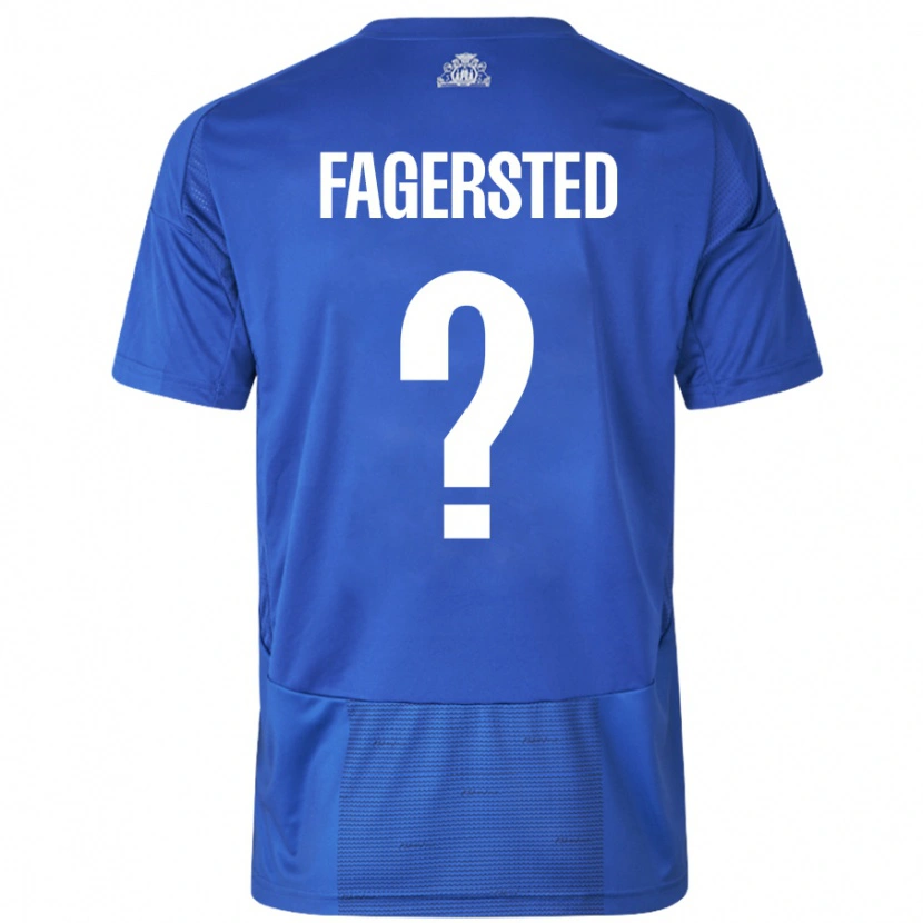 Danxen Kinder Johan Fagersted #0 Weiß Blau Auswärtstrikot Trikot 2024/25 T-Shirt Schweiz