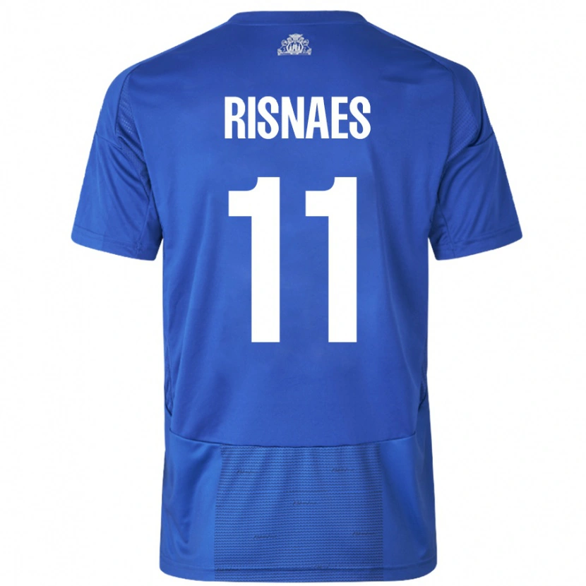 Danxen Kinder Roberto Risnaes #11 Weiß Blau Auswärtstrikot Trikot 2024/25 T-Shirt Schweiz