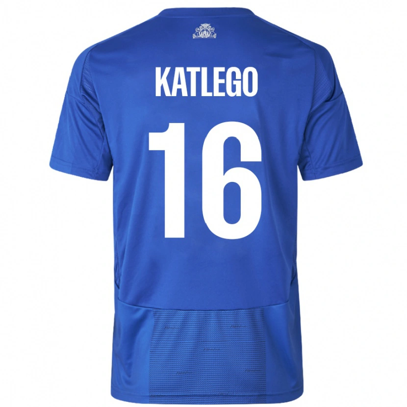 Danxen Kinder David Katlego #16 Weiß Blau Auswärtstrikot Trikot 2024/25 T-Shirt Schweiz