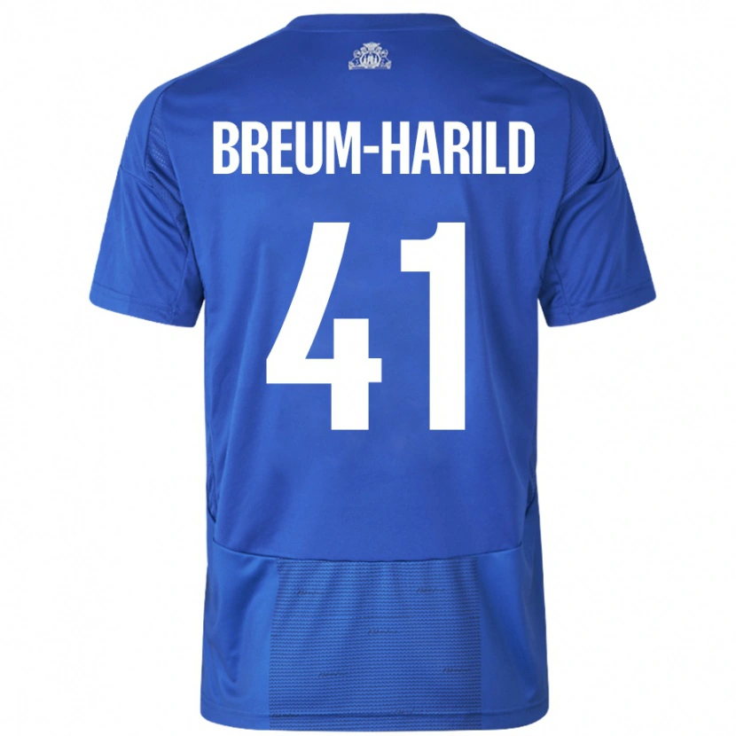 Danxen Kinder Tobias Breum-Harild #41 Weiß Blau Auswärtstrikot Trikot 2024/25 T-Shirt Schweiz