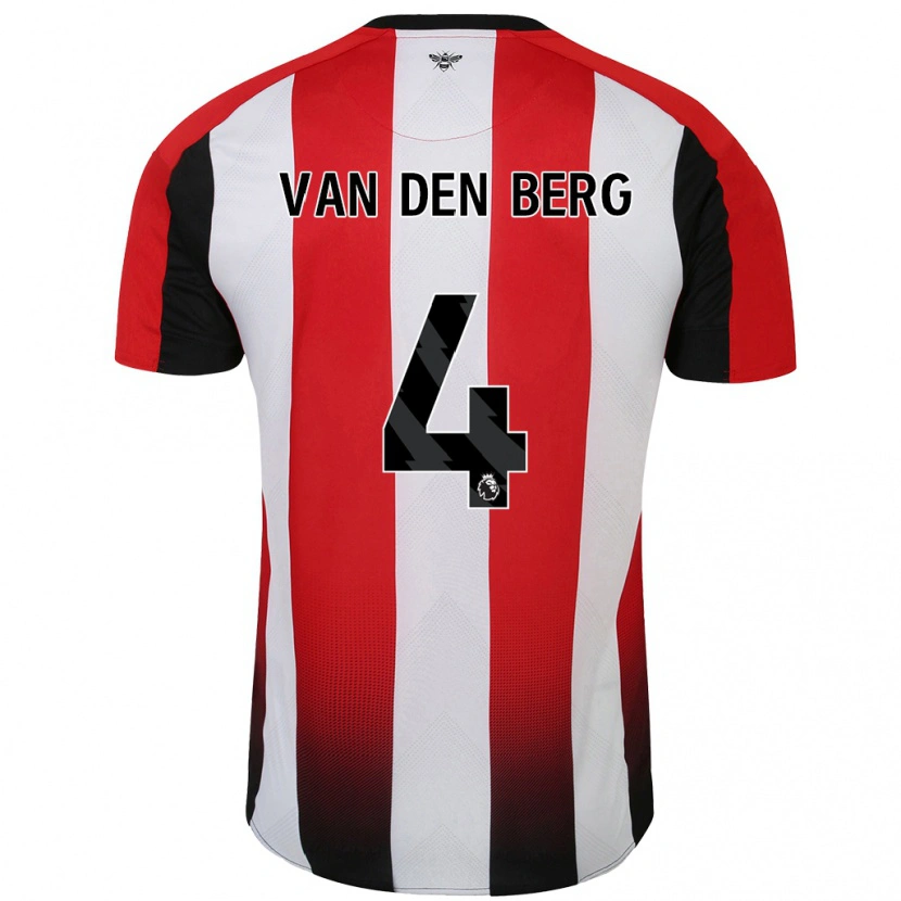 Danxen Herren Sepp Van Den Berg #4 Rot Weiß Heimtrikot Trikot 2024/25 T-Shirt Schweiz