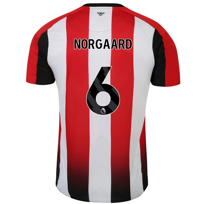 Danxen Herren Christian Nørgaard #6 Rot Weiß Heimtrikot Trikot 2024/25 T-Shirt Schweiz