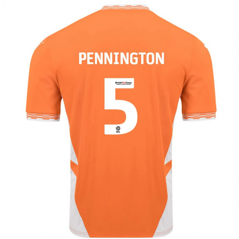 Danxen Herren Matthew Pennington #5 Orange Weiß Heimtrikot Trikot 2024/25 T-Shirt Schweiz