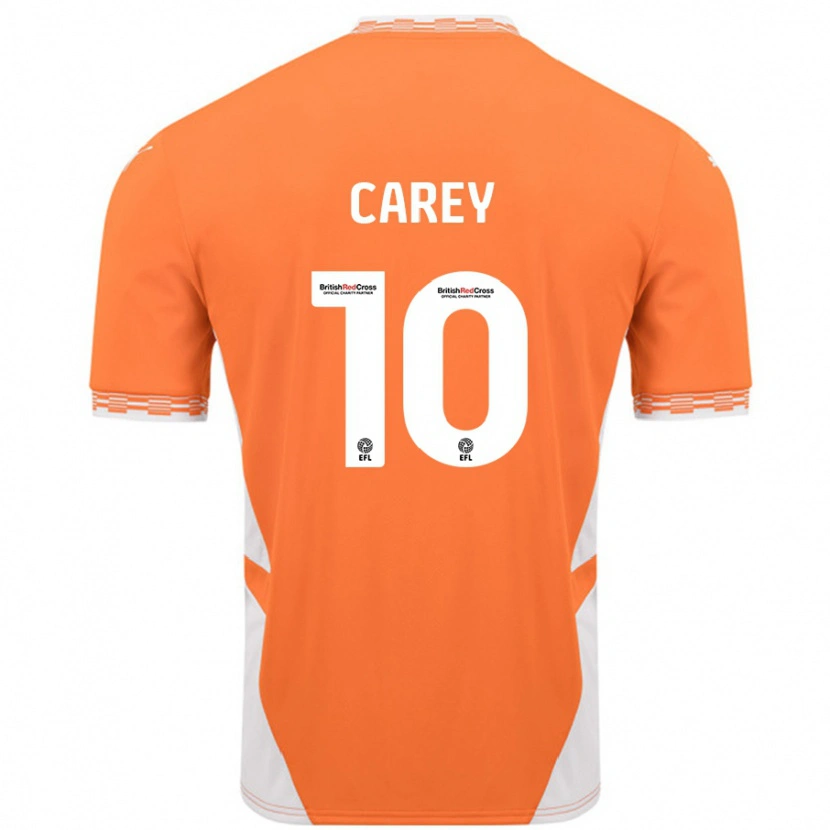 Danxen Herren Sonny Carey #10 Orange Weiß Heimtrikot Trikot 2024/25 T-Shirt Schweiz