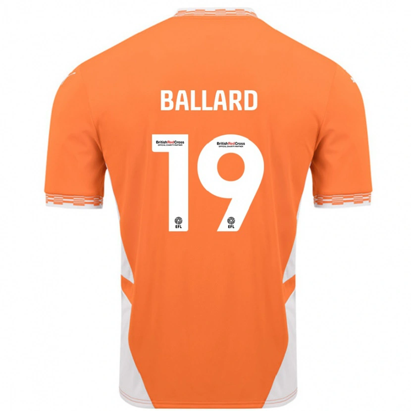 Danxen Herren Dom Ballard #19 Orange Weiß Heimtrikot Trikot 2024/25 T-Shirt Schweiz