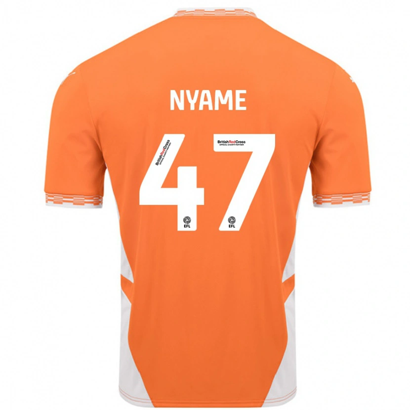 Danxen Herren Josh Nyame #47 Orange Weiß Heimtrikot Trikot 2024/25 T-Shirt Schweiz