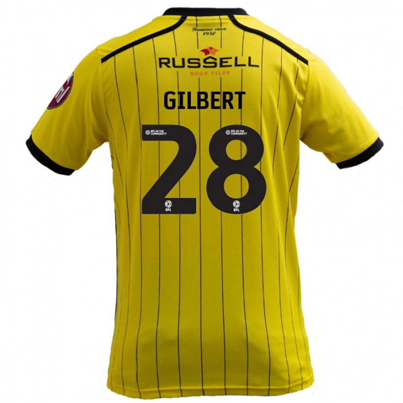 Danxen Herren Cameron Gilbert #28 Gelb Heimtrikot Trikot 2024/25 T-Shirt Schweiz