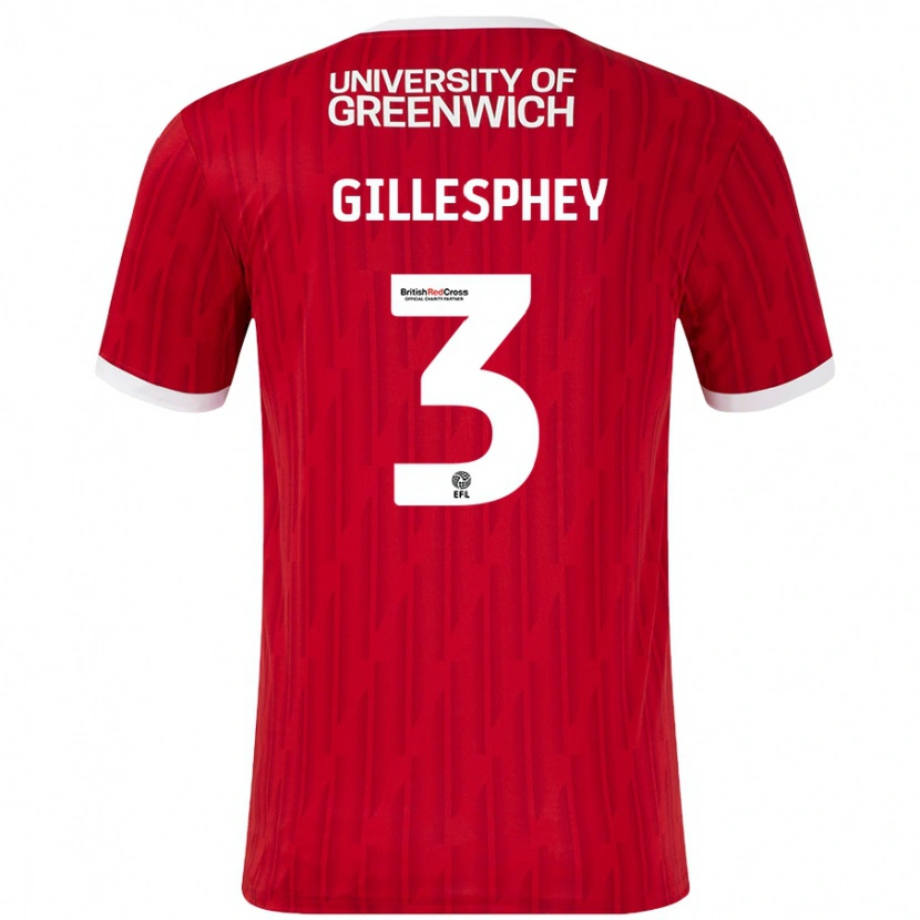 Danxen Herren Macaulay Gillesphey #3 Rot Weiß Heimtrikot Trikot 2024/25 T-Shirt Schweiz