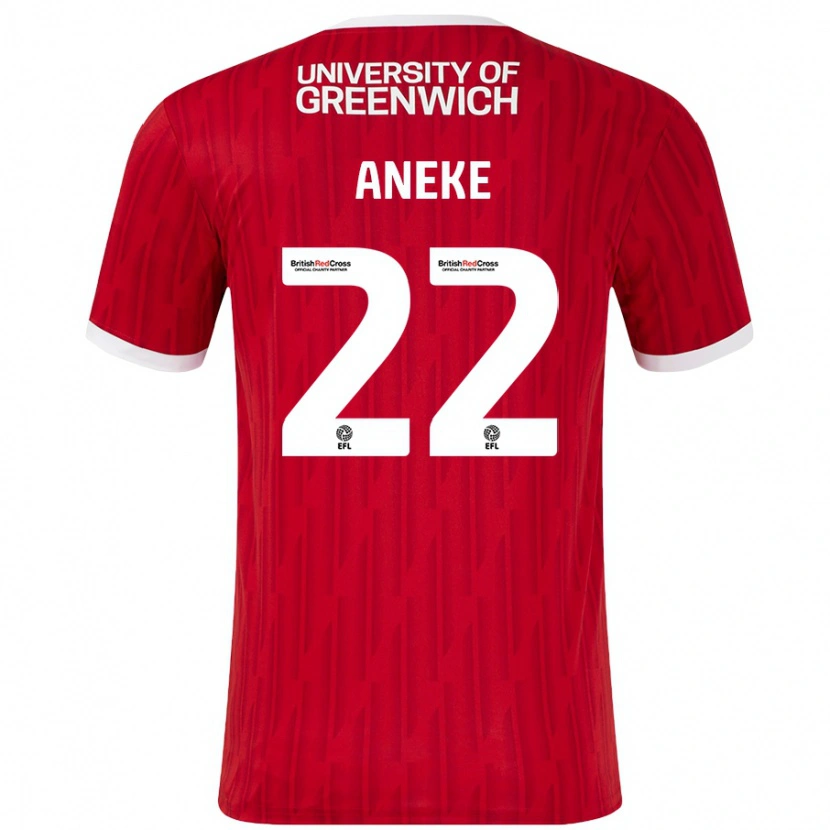 Danxen Herren Chuks Aneke #22 Rot Weiß Heimtrikot Trikot 2024/25 T-Shirt Schweiz