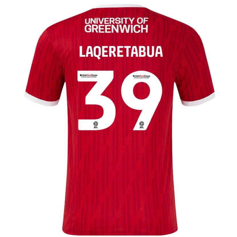 Danxen Herren Josh Laqeretabua #39 Rot Weiß Heimtrikot Trikot 2024/25 T-Shirt Schweiz