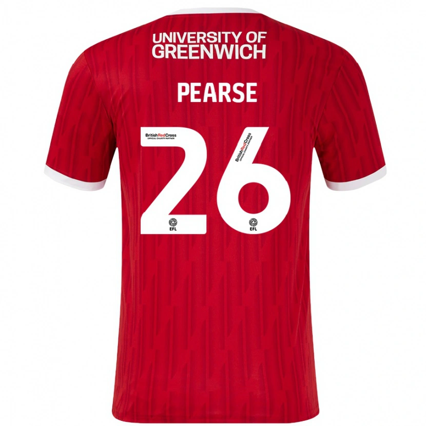 Danxen Herren Gracie Pearse #26 Rot Weiß Heimtrikot Trikot 2024/25 T-Shirt Schweiz