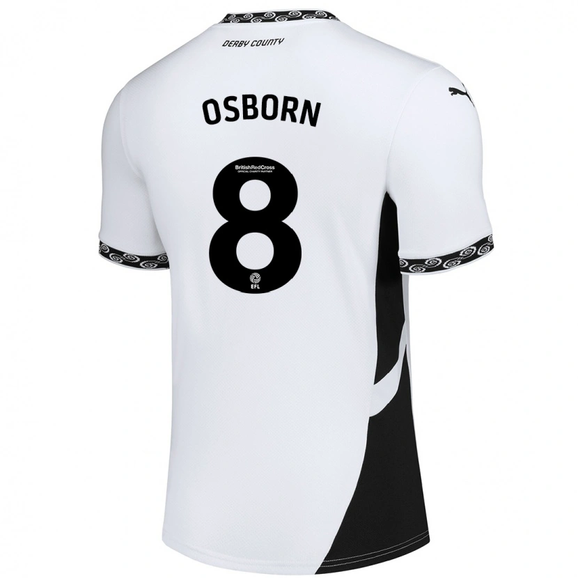 Danxen Herren Ben Osborn #8 Weiß Schwarz Heimtrikot Trikot 2024/25 T-Shirt Schweiz