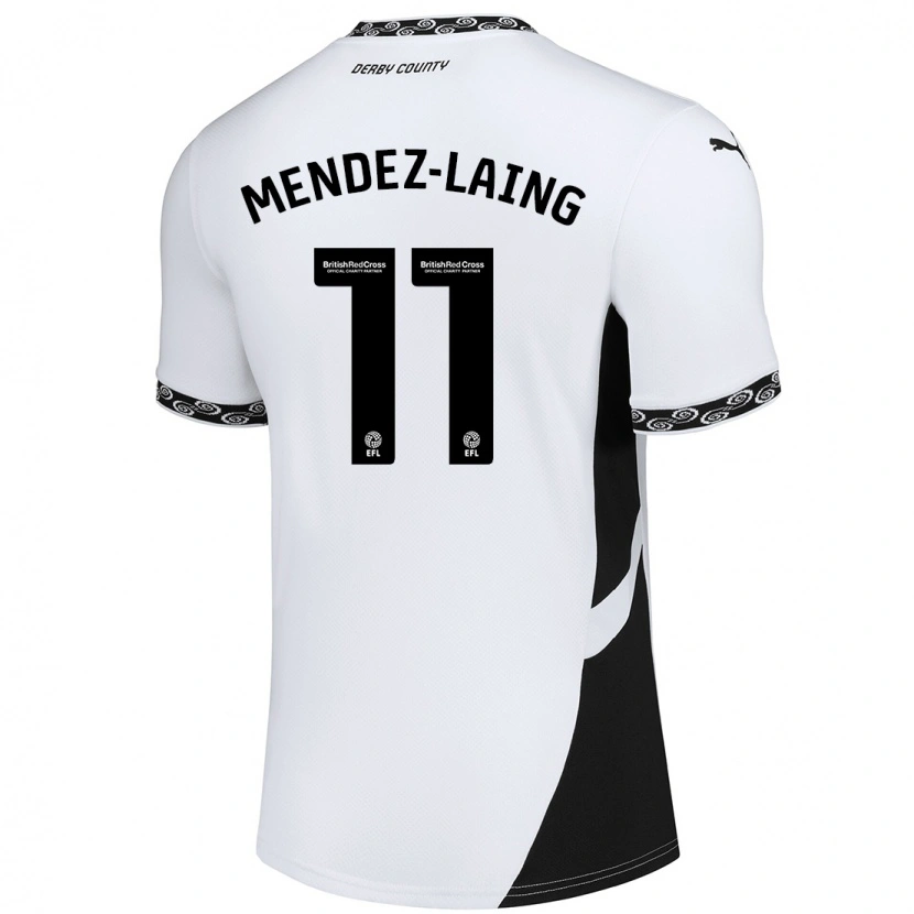 Danxen Herren Nathaniel Méndez-Laing #11 Weiß Schwarz Heimtrikot Trikot 2024/25 T-Shirt Schweiz