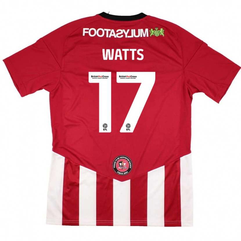 Danxen Herren Caleb Watts #17 Rot Weiß Heimtrikot Trikot 2024/25 T-Shirt Schweiz