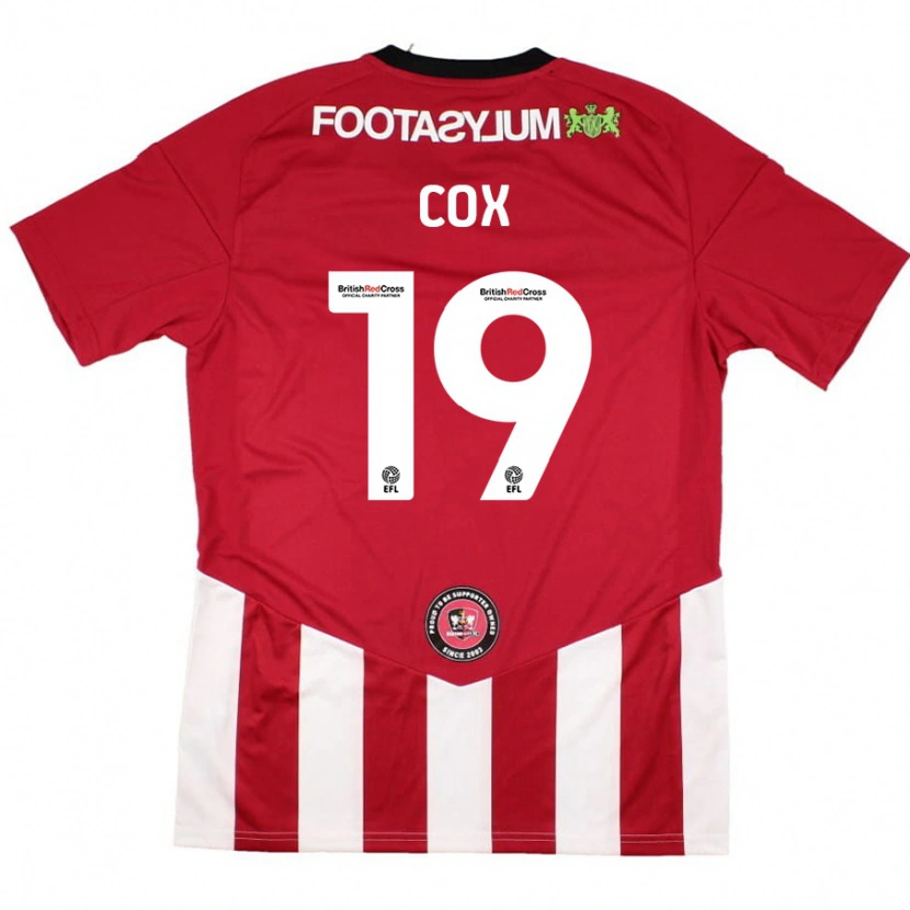 Danxen Herren Sonny Cox #19 Rot Weiß Heimtrikot Trikot 2024/25 T-Shirt Schweiz