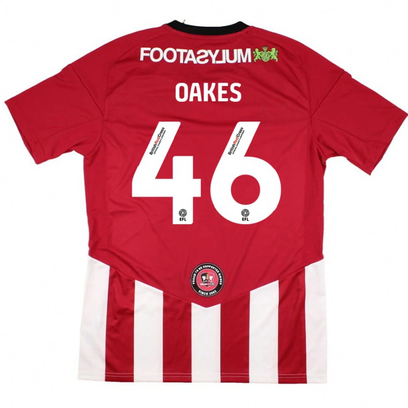 Danxen Herren Liam Oakes #46 Rot Weiß Heimtrikot Trikot 2024/25 T-Shirt Schweiz