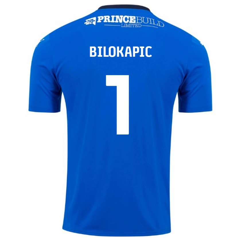 Danxen Herren Nicholas Bilokapic #1 Blau Weiß Heimtrikot Trikot 2024/25 T-Shirt Schweiz