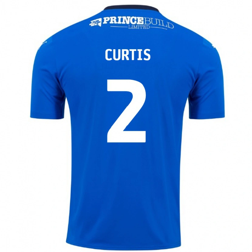 Danxen Herren Sam Curtis #2 Blau Weiß Heimtrikot Trikot 2024/25 T-Shirt Schweiz