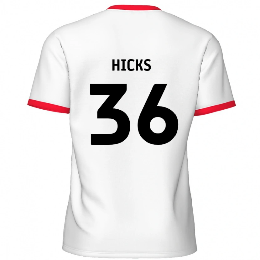 Danxen Herren David Hicks #36 Weiß Rot Heimtrikot Trikot 2024/25 T-Shirt Schweiz