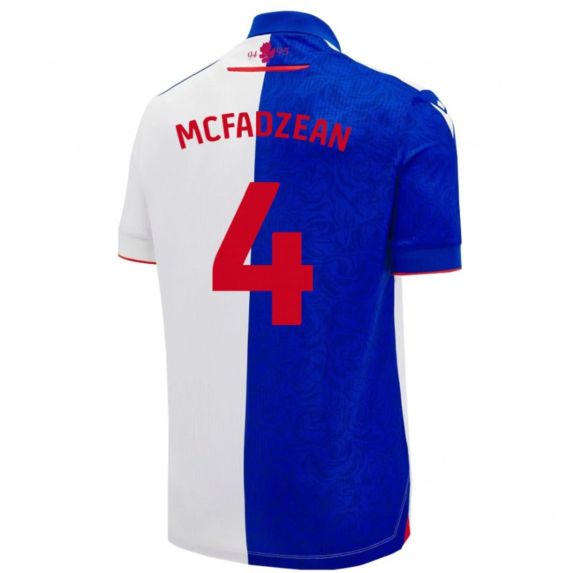 Danxen Herren Kyle Mcfadzean #4 Himmelblau Weiß Heimtrikot Trikot 2024/25 T-Shirt Schweiz