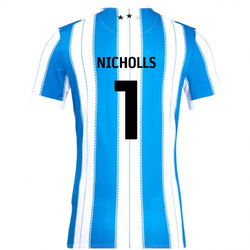 Danxen Herren Lee Nicholls #1 Blau Weiß Heimtrikot Trikot 2024/25 T-Shirt Schweiz