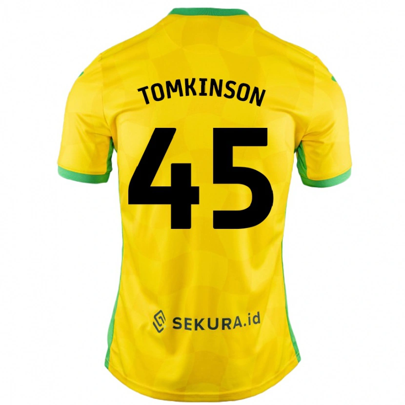 Danxen Herren Jonathan Tomkinson #45 Gelb Grün Heimtrikot Trikot 2024/25 T-Shirt Schweiz