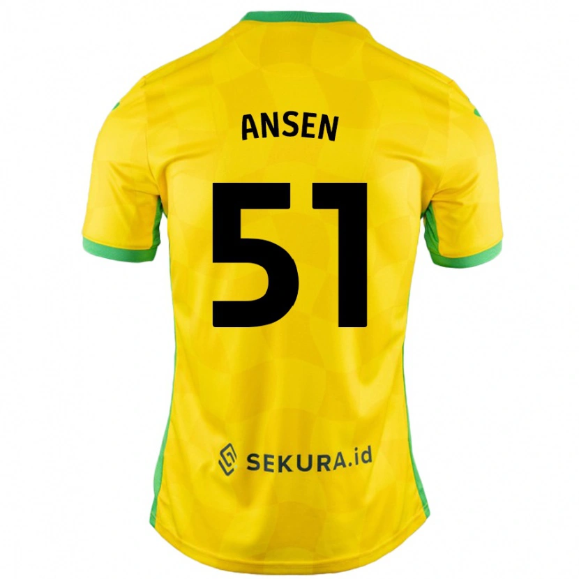 Danxen Herren Caleb Ansen #51 Gelb Grün Heimtrikot Trikot 2024/25 T-Shirt Schweiz