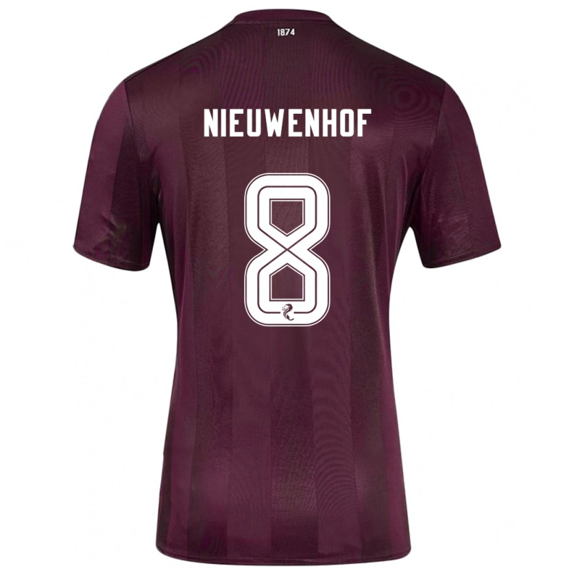 Danxen Herren Calem Nieuwenhof #8 Burgundrot Heimtrikot Trikot 2024/25 T-Shirt Schweiz