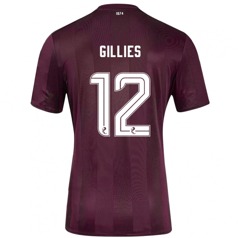 Danxen Herren Matthew Gillies #12 Burgundrot Heimtrikot Trikot 2024/25 T-Shirt Schweiz