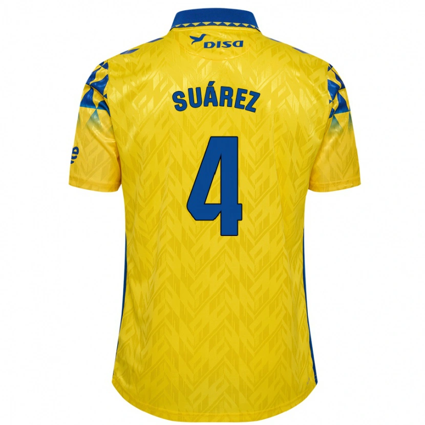 Danxen Herren Alex Suárez #4 Gelb Blau Heimtrikot Trikot 2024/25 T-Shirt Schweiz