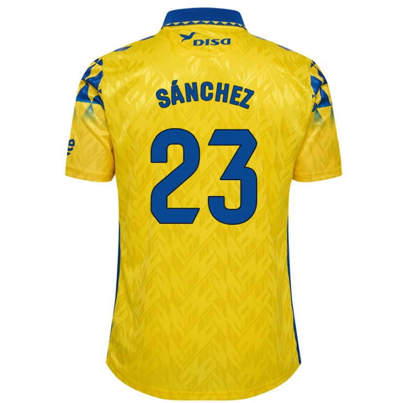 Danxen Herren Omar Sánchez #23 Gelb Blau Heimtrikot Trikot 2024/25 T-Shirt Schweiz