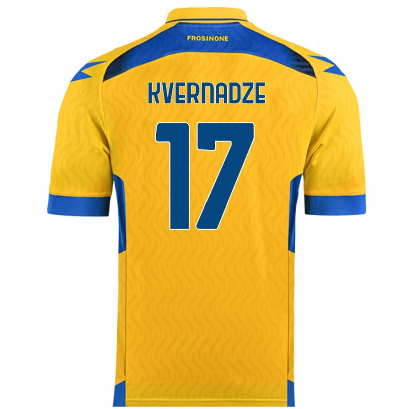 Danxen Herren Giorgi Kvernadze #17 Gelb Heimtrikot Trikot 2024/25 T-Shirt Schweiz