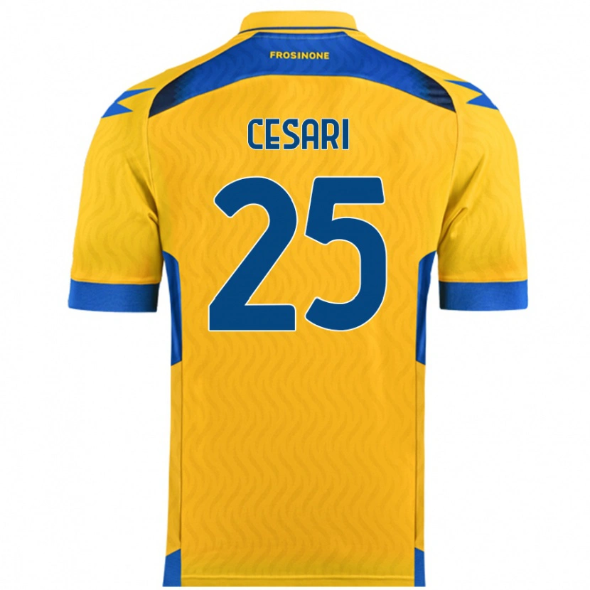 Danxen Herren Nicolò Cesari #25 Gelb Heimtrikot Trikot 2024/25 T-Shirt Schweiz