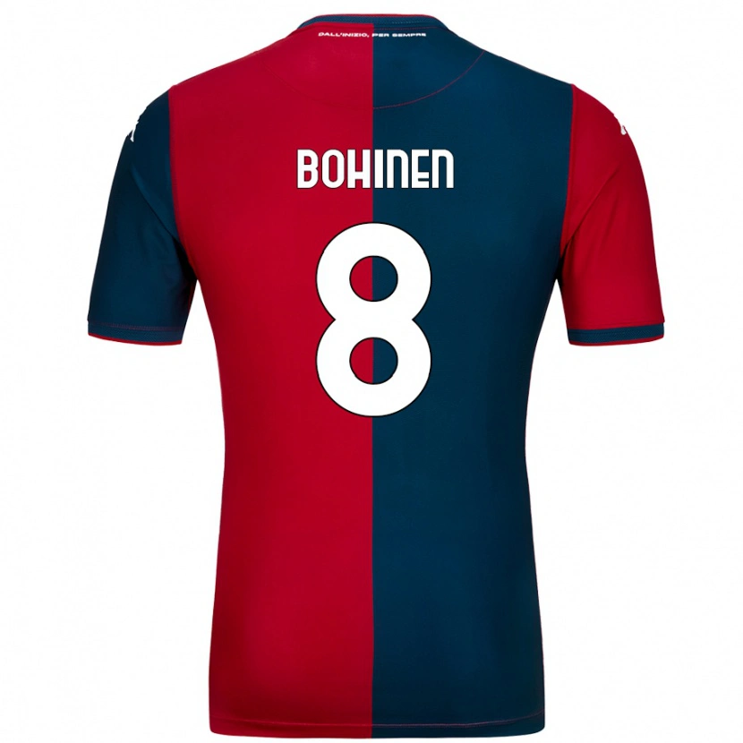 Danxen Herren Emil Bohinen #8 Rot Dunkelblau Heimtrikot Trikot 2024/25 T-Shirt Schweiz