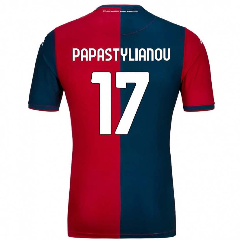 Danxen Herren Lysandros Andreas Papastylianou #17 Rot Dunkelblau Heimtrikot Trikot 2024/25 T-Shirt Schweiz