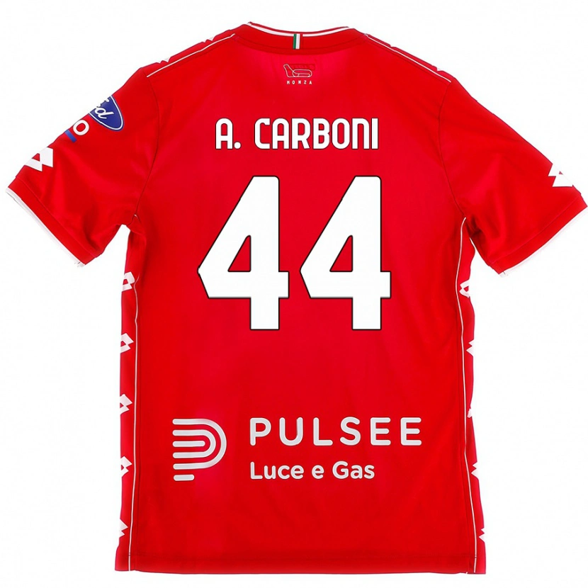 Danxen Herren Andrea Carboni #44 Rot Weiß Heimtrikot Trikot 2024/25 T-Shirt Schweiz