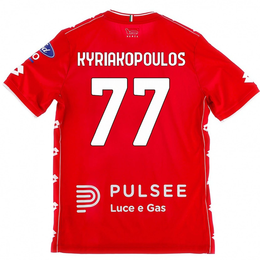 Danxen Herren Georgios Kyriakopoulos #77 Rot Weiß Heimtrikot Trikot 2024/25 T-Shirt Schweiz