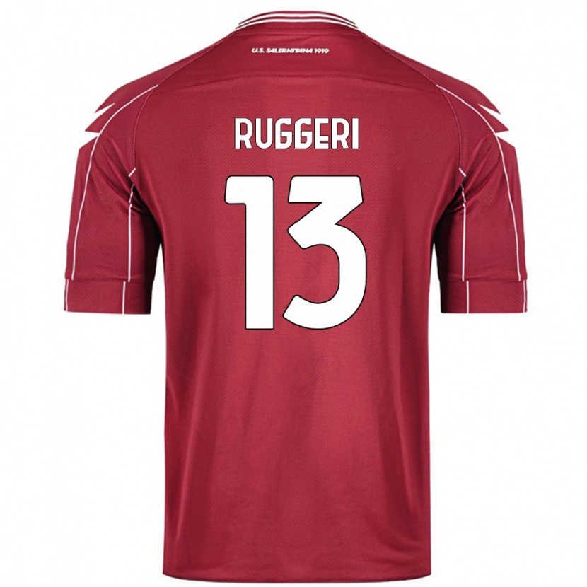 Danxen Herren Fabio Ruggeri #13 Burgundrot Heimtrikot Trikot 2024/25 T-Shirt Schweiz