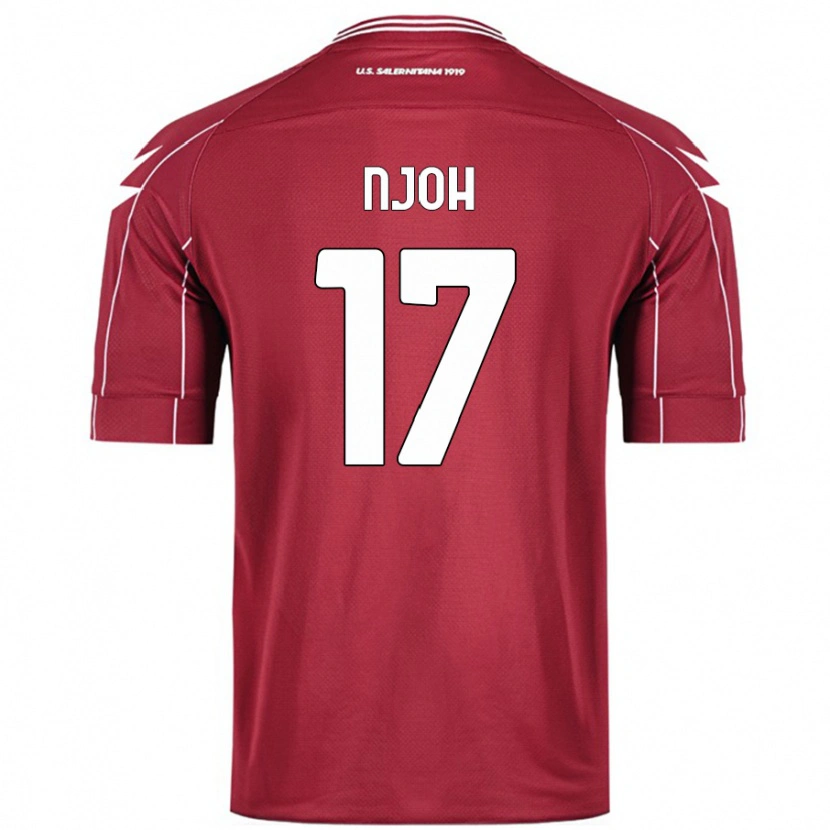 Danxen Herren Lilian Njoh #17 Burgundrot Heimtrikot Trikot 2024/25 T-Shirt Schweiz