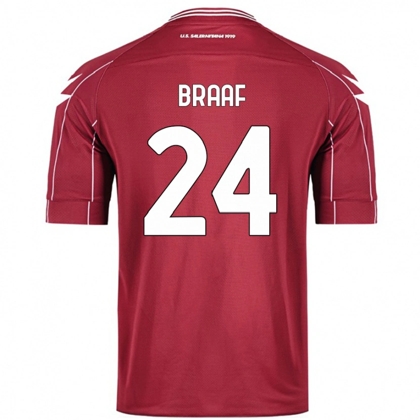 Danxen Herren Jayden Braaf #24 Burgundrot Heimtrikot Trikot 2024/25 T-Shirt Schweiz