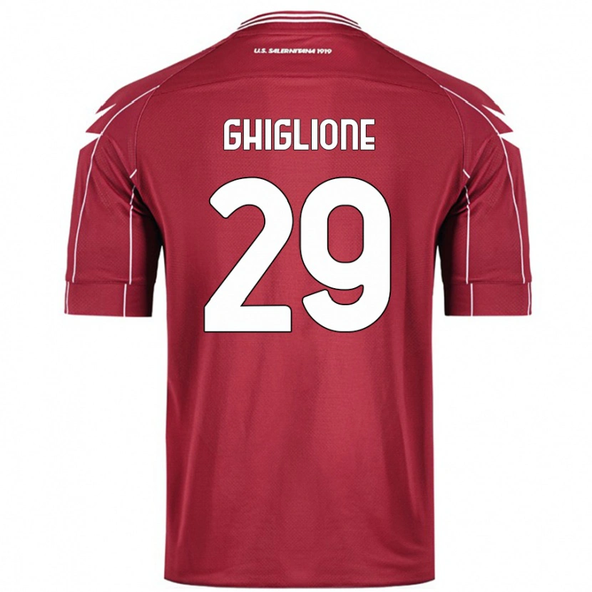 Danxen Herren Paolo Ghiglione #29 Burgundrot Heimtrikot Trikot 2024/25 T-Shirt Schweiz