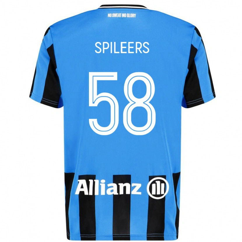 Danxen Herren Jorne Spileers #58 Himmelblau Schwarz Heimtrikot Trikot 2024/25 T-Shirt Schweiz