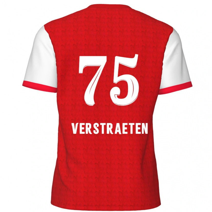 Danxen Herren Andreas Verstraeten #75 Rot Weiß Heimtrikot Trikot 2024/25 T-Shirt Schweiz