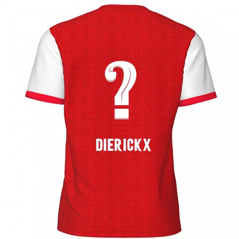 Danxen Herren Xander Dierickx #0 Rot Weiß Heimtrikot Trikot 2024/25 T-Shirt Schweiz