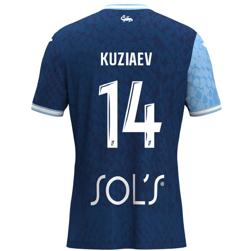 Danxen Herren Daler Kuzyaev #14 Himmelblau Dunkelblau Heimtrikot Trikot 2024/25 T-Shirt Schweiz