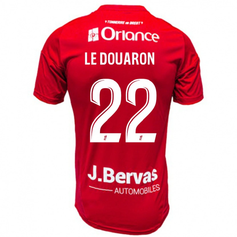 Danxen Herren Jérémy Le Douaron #22 Rot Weiß Heimtrikot Trikot 2024/25 T-Shirt Schweiz