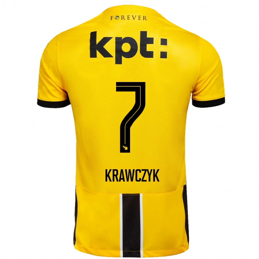 Danxen Herren Caroline Krawczyk #7 Gelb Schwarz Heimtrikot Trikot 2024/25 T-Shirt Schweiz