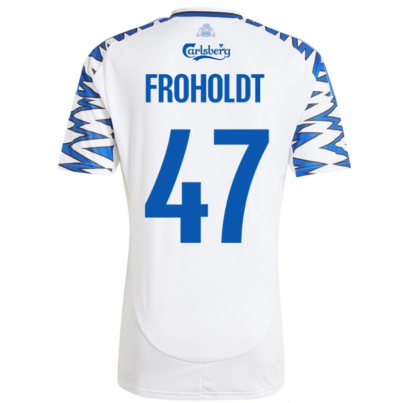 Danxen Herren Victor Froholdt #47 Weiß Himmelblau Heimtrikot Trikot 2024/25 T-Shirt Schweiz